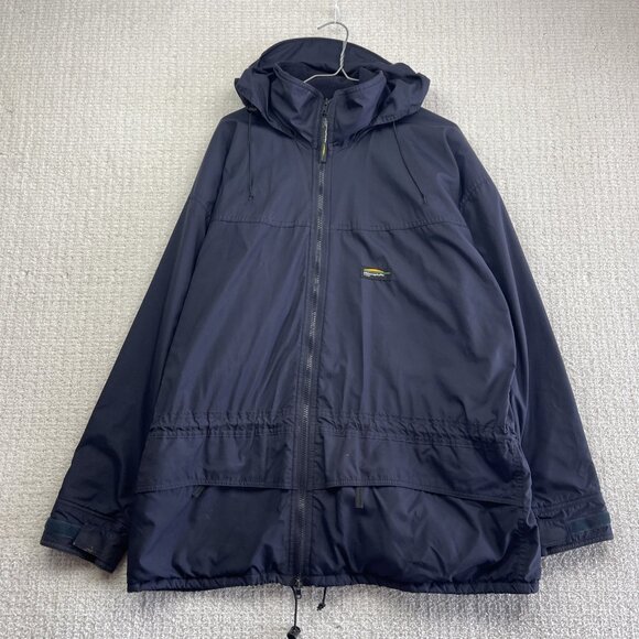 VTG Chlorophylle H. Tech Polartec Full Zip Jacket Fleece Dark Blue Men Sz Large - Picture 1 of 16